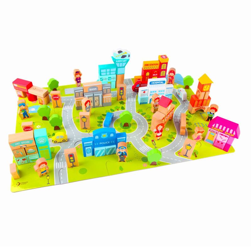 KIDSCOOL - Juego De Contrucción Ciudad Feliz Kidscool
