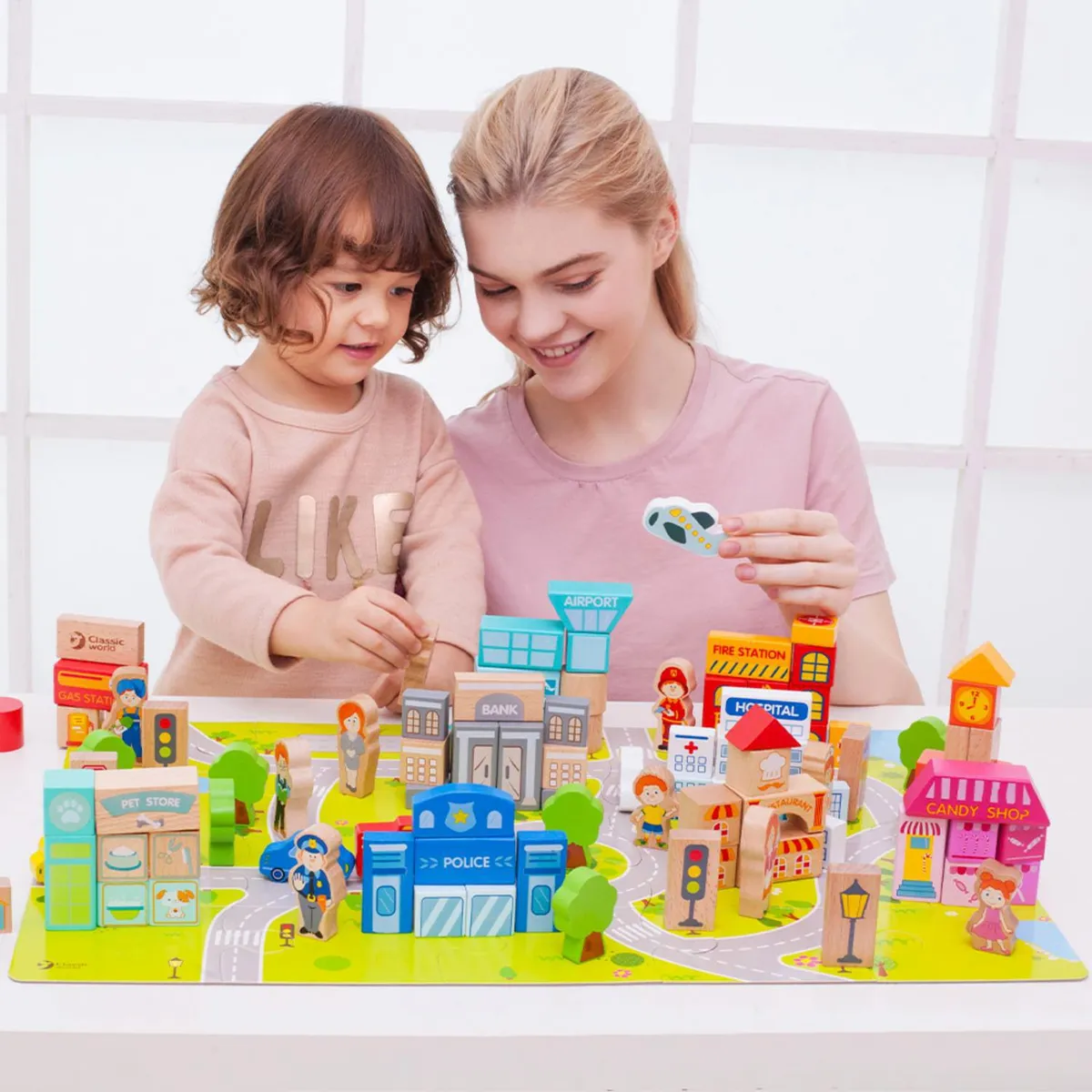 KIDSCOOL - Juego De Contrucción Ciudad Feliz Kidscool