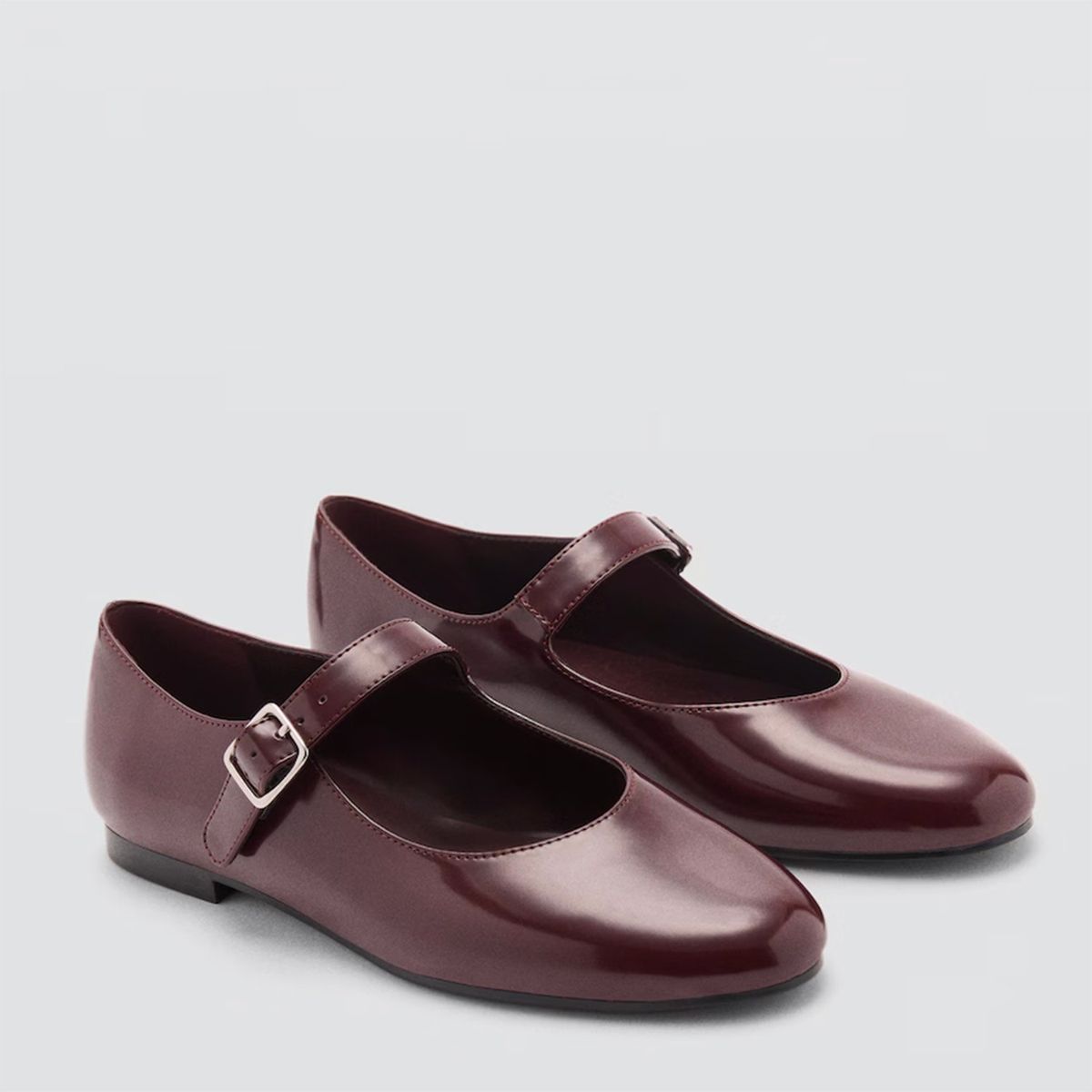 MANGO - Ballerina Mujer Burdeo Mango