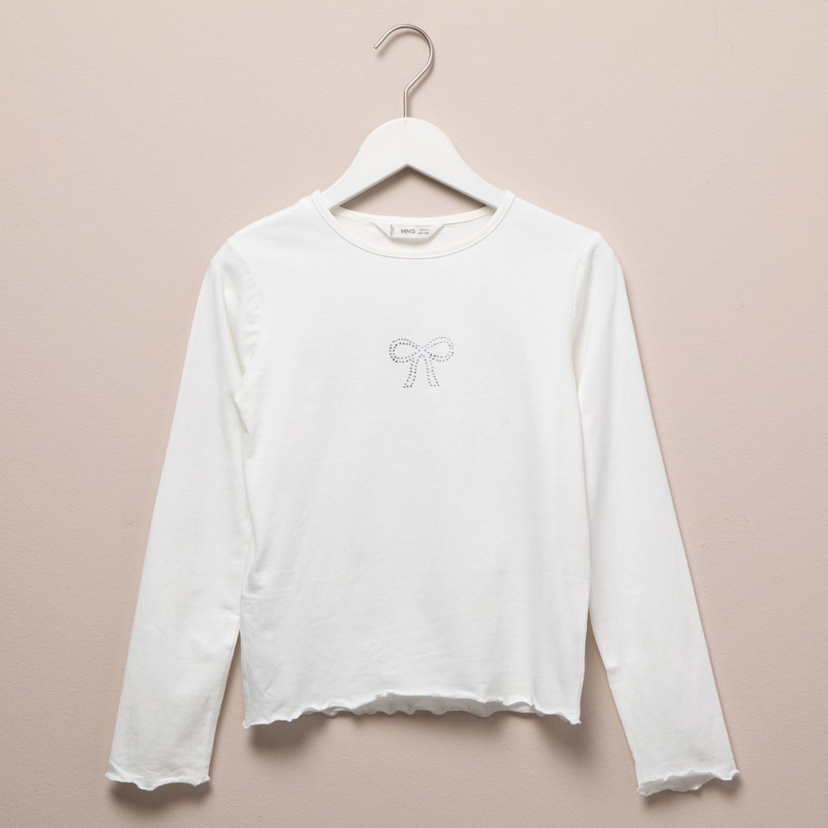 MANGO KIDS - Polera Algodón Strass Niña Mango Kids