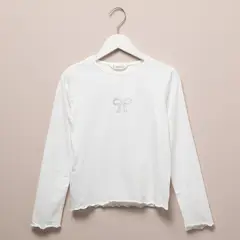 MANGO KIDS - Polera Algodón Strass Niña