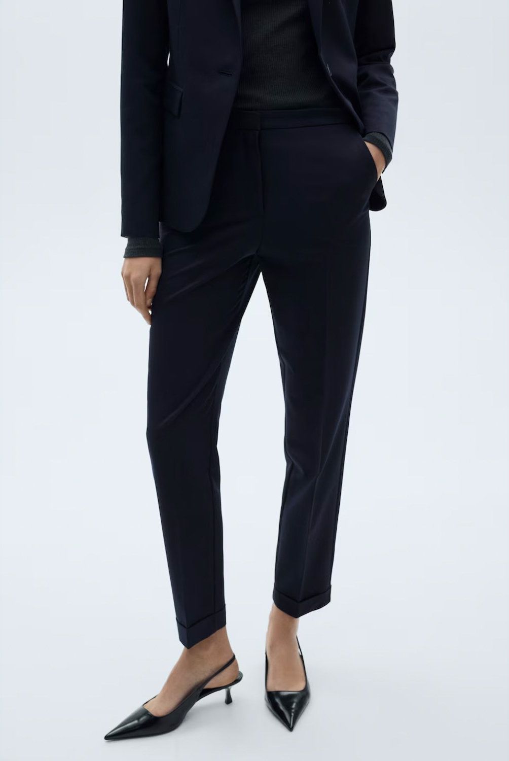 MANGO - Pantalón Recto Traje Mujer Mango