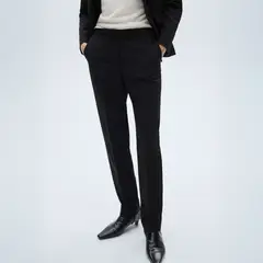 MANGO - Pantalón Recto Traje Mujer