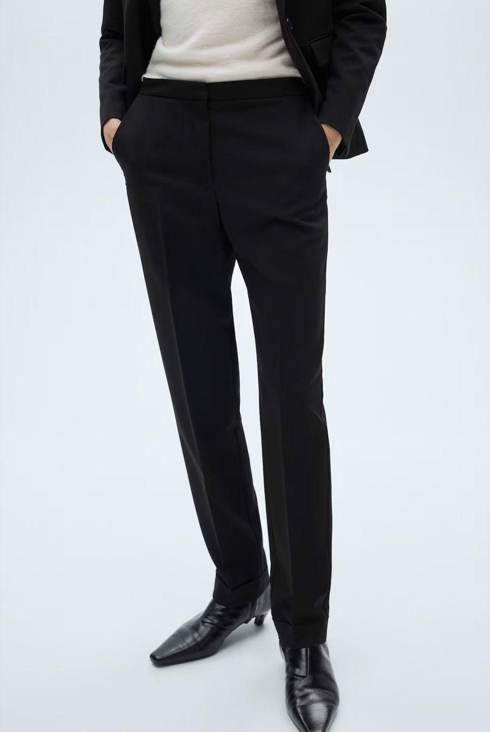MANGO - Pantalón Recto Traje Mujer Mango