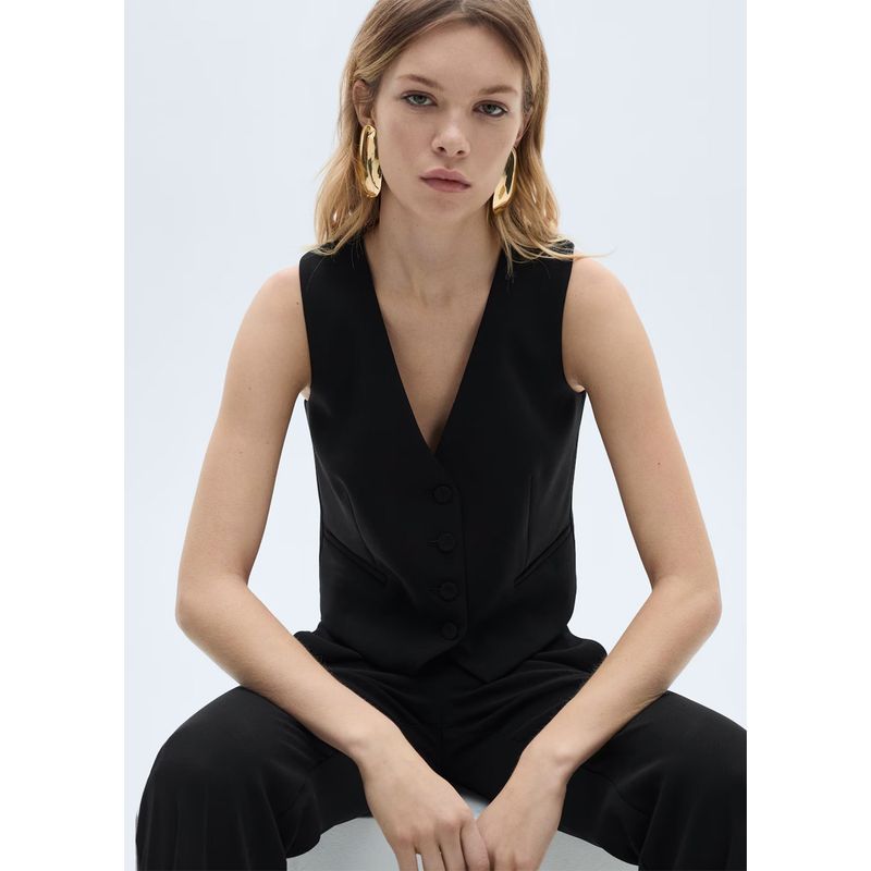 MANGO - Chaqueta Traje Botones Mujer Mango