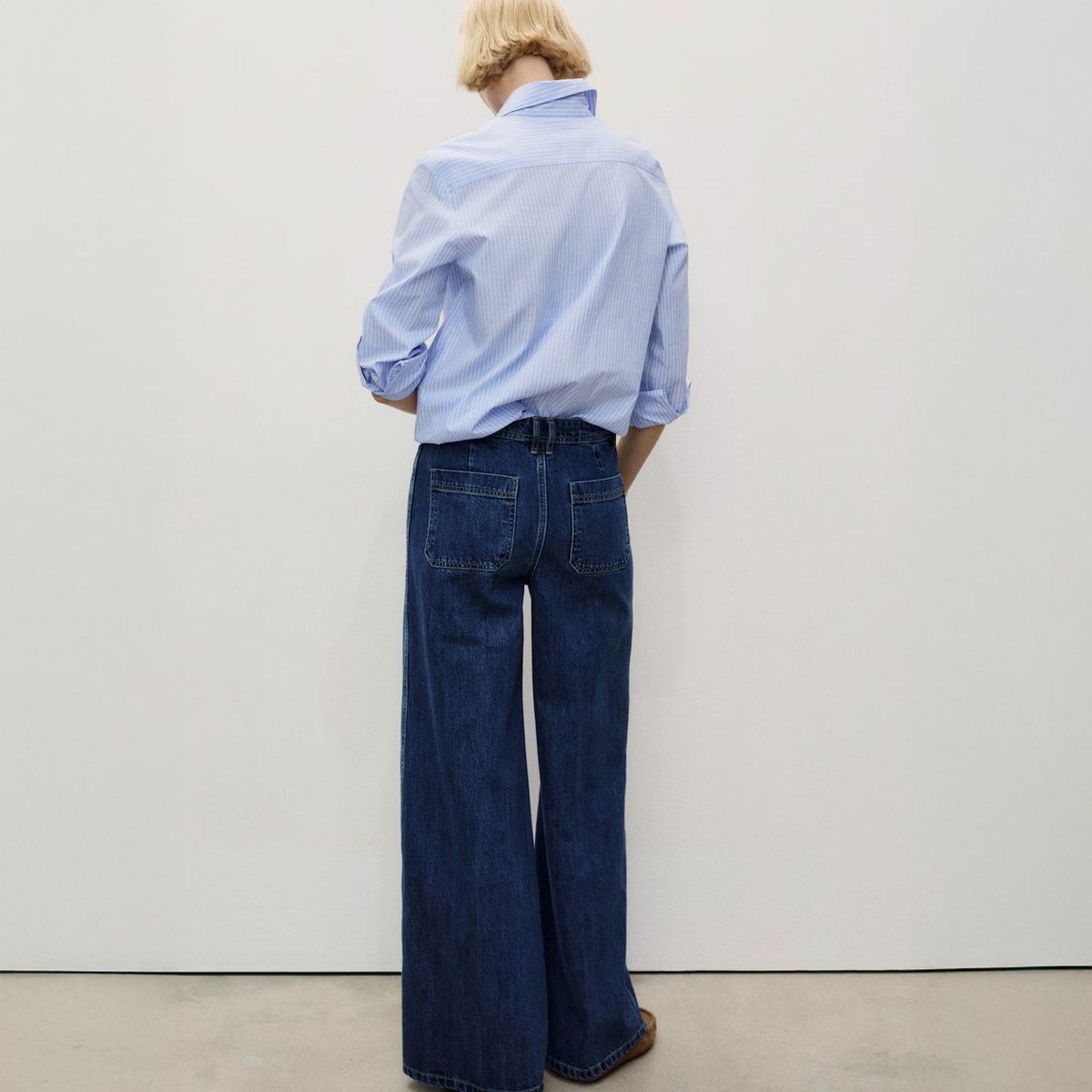 MANGO - Jeans Wide Leg Tiro Medio Mujer Mango