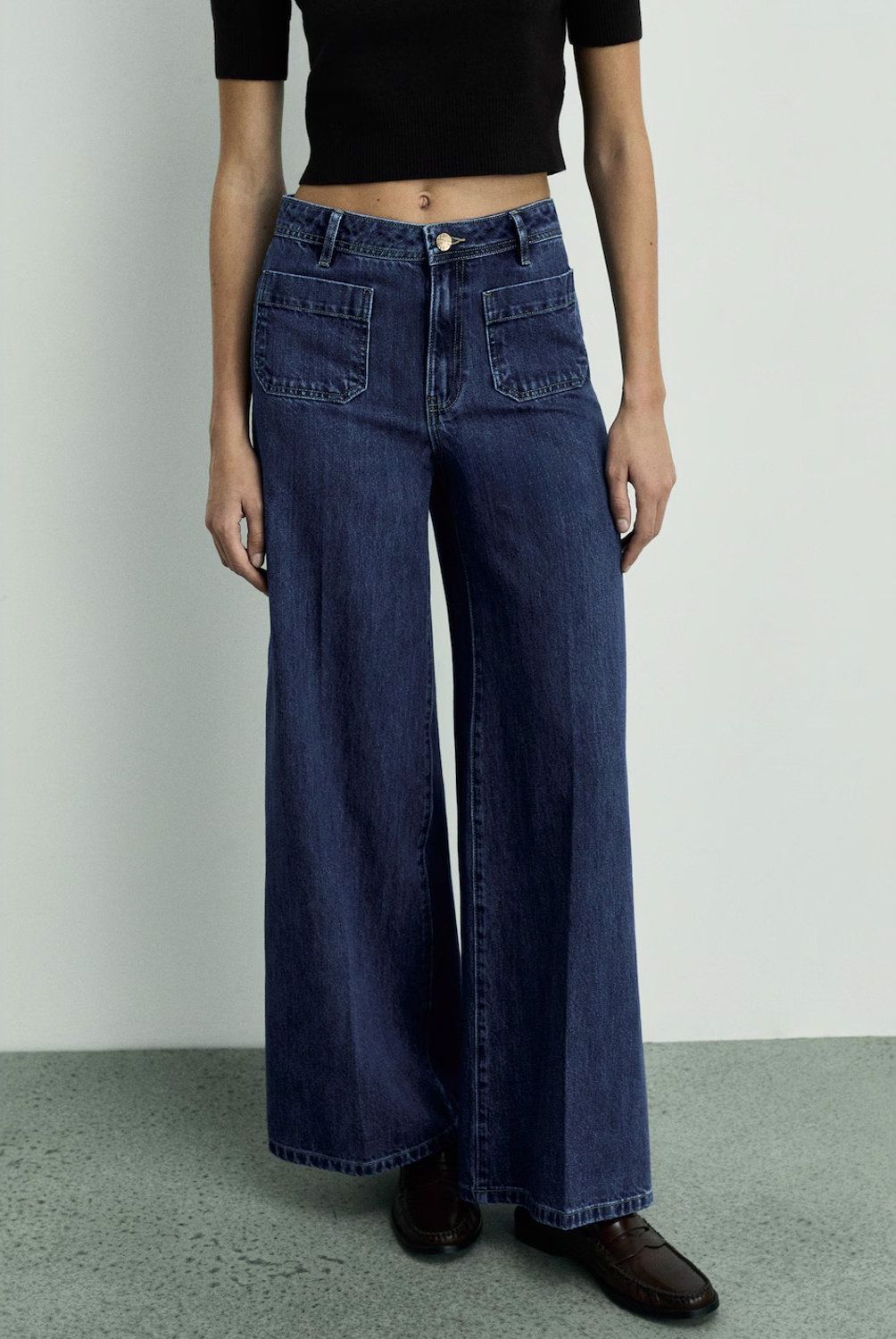 MANGO - Jeans Wideleg Bolsillos Mujer Mango