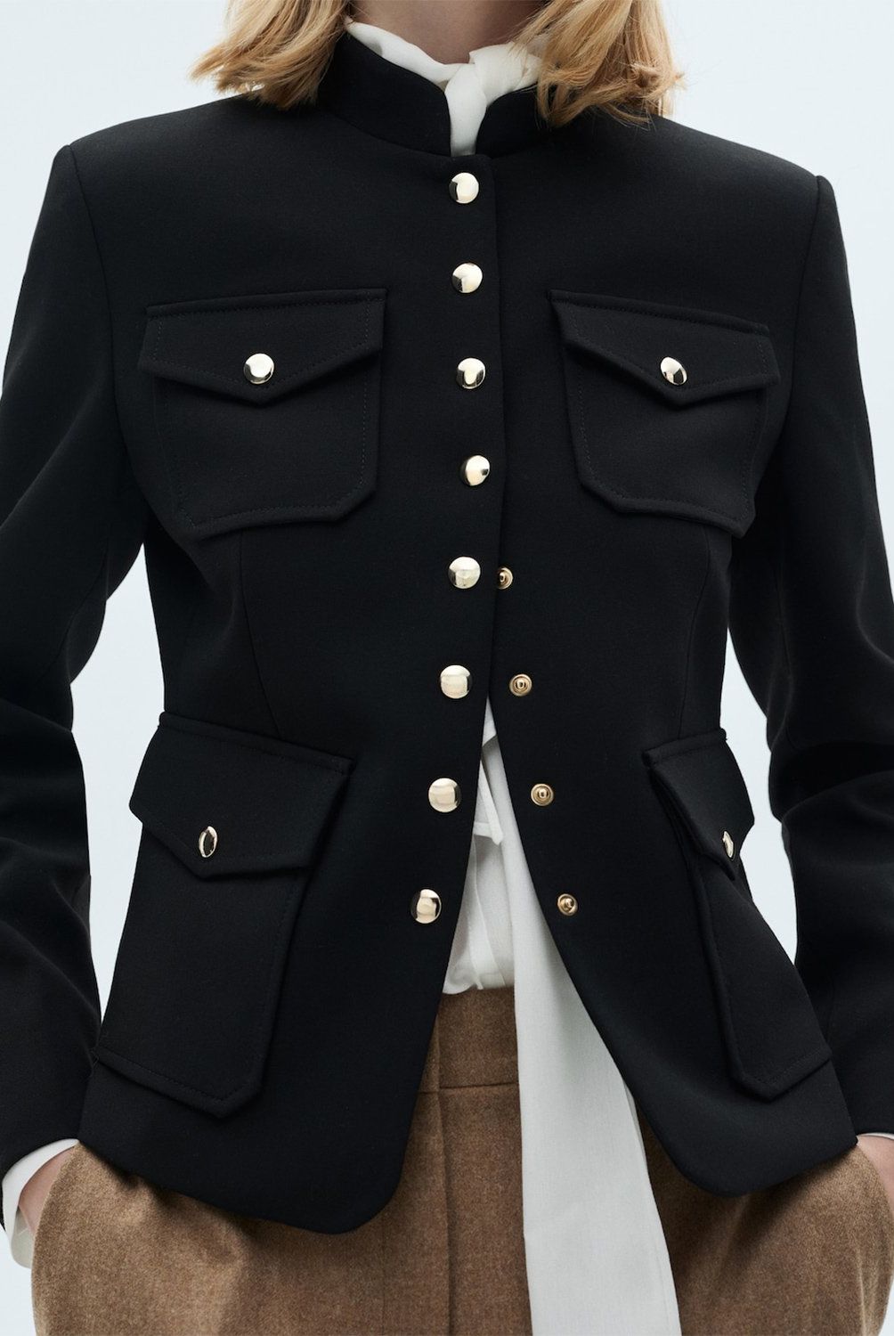 MANGO - Chaqueta Bolsillos Detalle Botones Mujer Mango