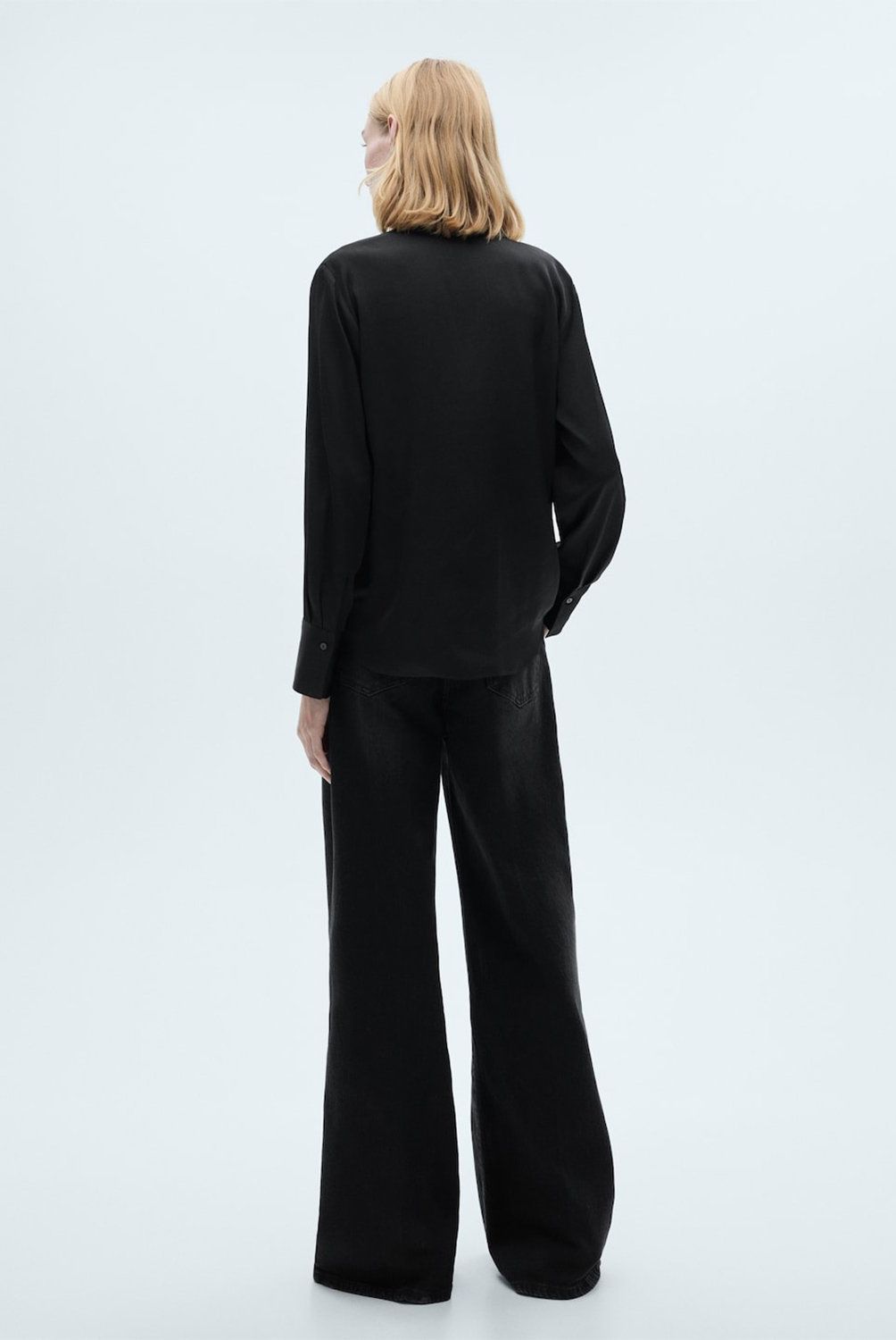 MANGO - Blusa Camisero Algodón Mujer Mango