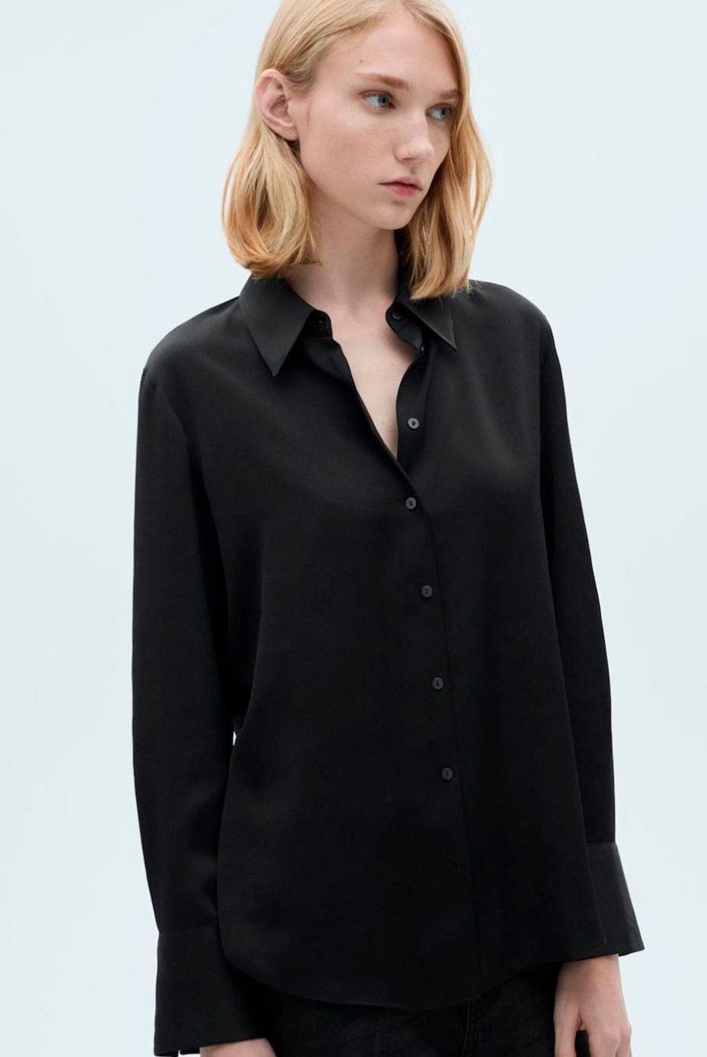 MANGO - Blusa Camisero Algodón Mujer Mango