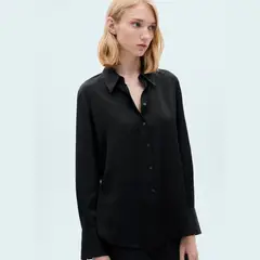 MANGO - Blusa Camisero Algodón Mujer