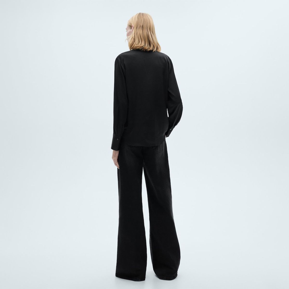 MANGO - Blusa Camisero Algodón Mujer Mango