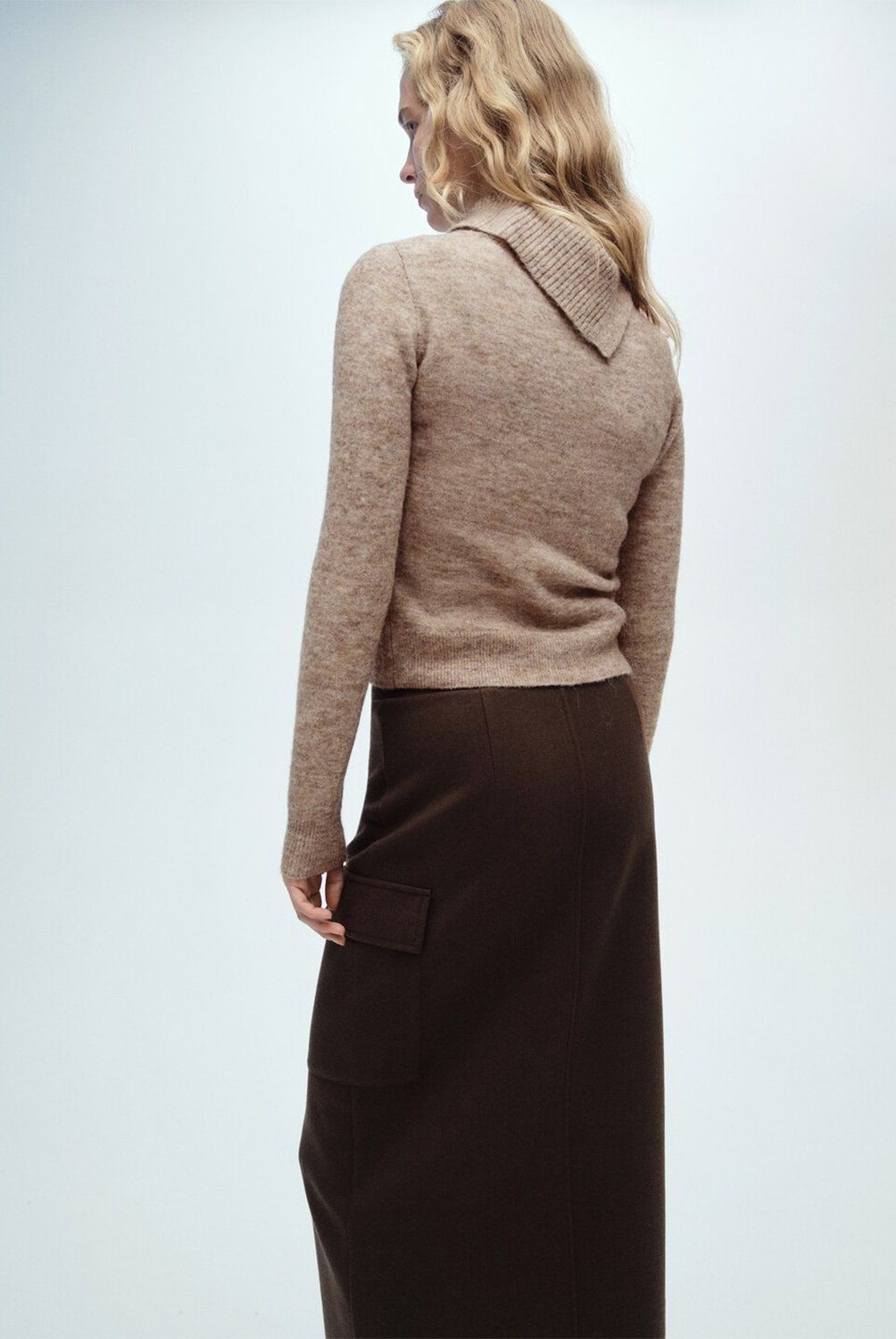 MANGO - Sweater Cuello Solapa Envolvente Mujer Mango