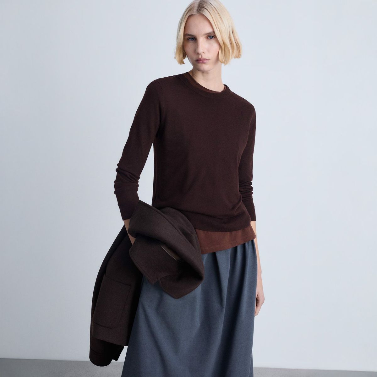 MANGO - Sweater Punto Cuello Redondo Mujer Mango