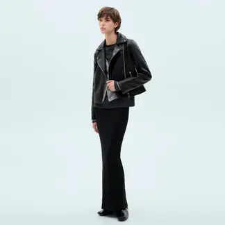 MANGO - Chaqueta Biker Efecto Piel Mujer