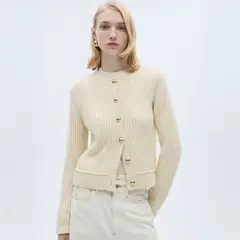 MANGO - Cardigan Punto Botones Joya Mujer