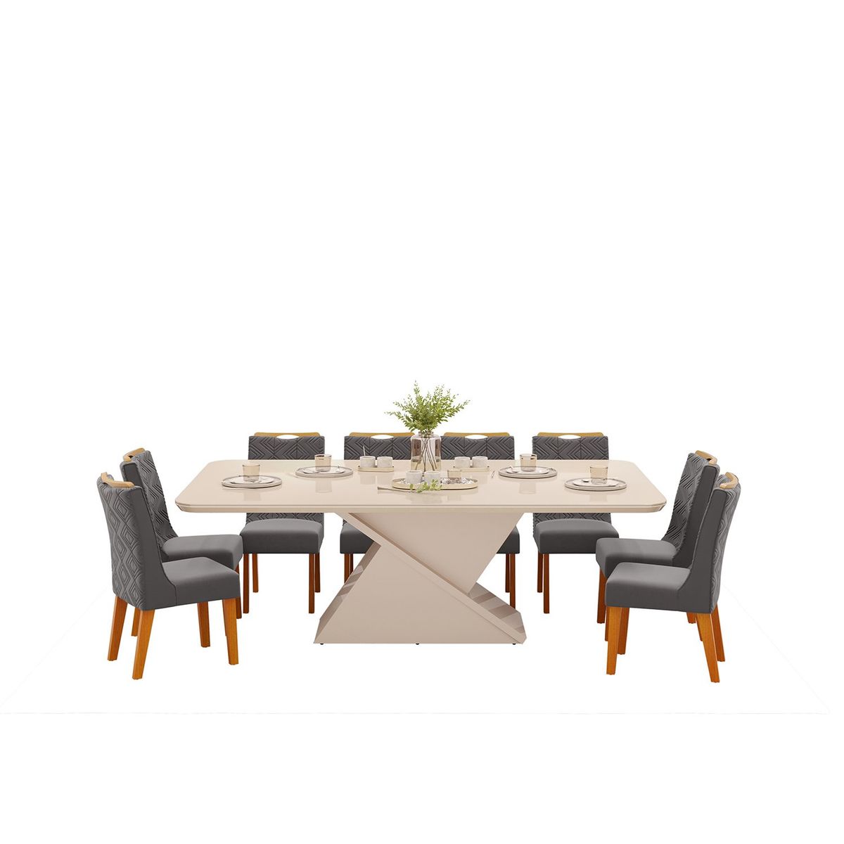 DI PORETTI - Juego De Comedor Berlín 8 Sillas Di Poretti