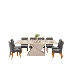 DI PORETTI - Juego De Comedor Berlín 8 Sillas