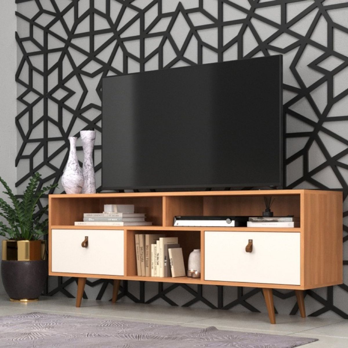 MOBILFRANK - Rack Tv 55" 2 Puertas Mobilfrank