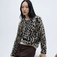 MANGO - Sweater Efecto Pelo Animal Print Mujer