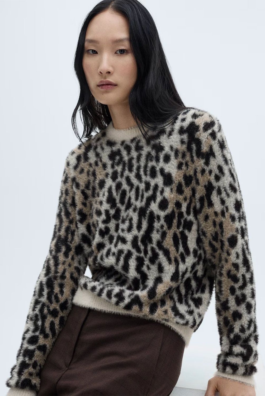 MANGO - Sweater Efecto Pelo Animal Print Mujer Mango