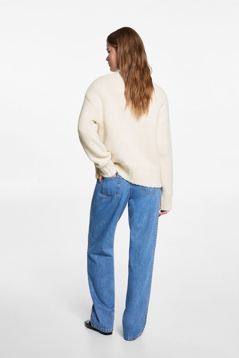 MANGO TEEN - Sweater Punto Flores Mujer Mango Teen