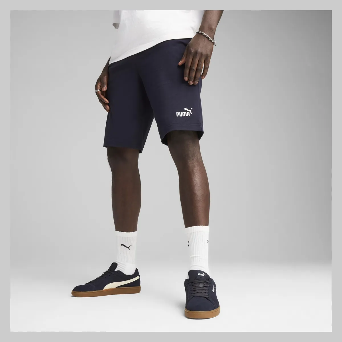 PUMA - Short Deportivo Ess Logo Jersey 10 Hombre Puma