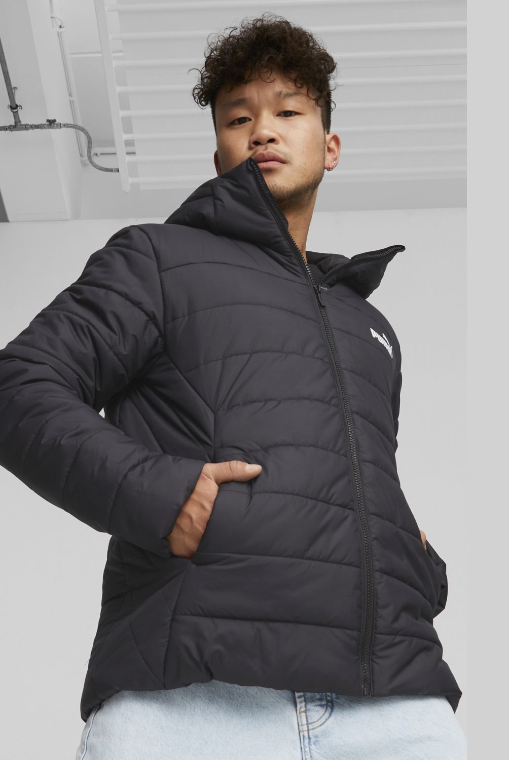 PUMA - Chaqueta Ess Hooded Padded Hombre Puma