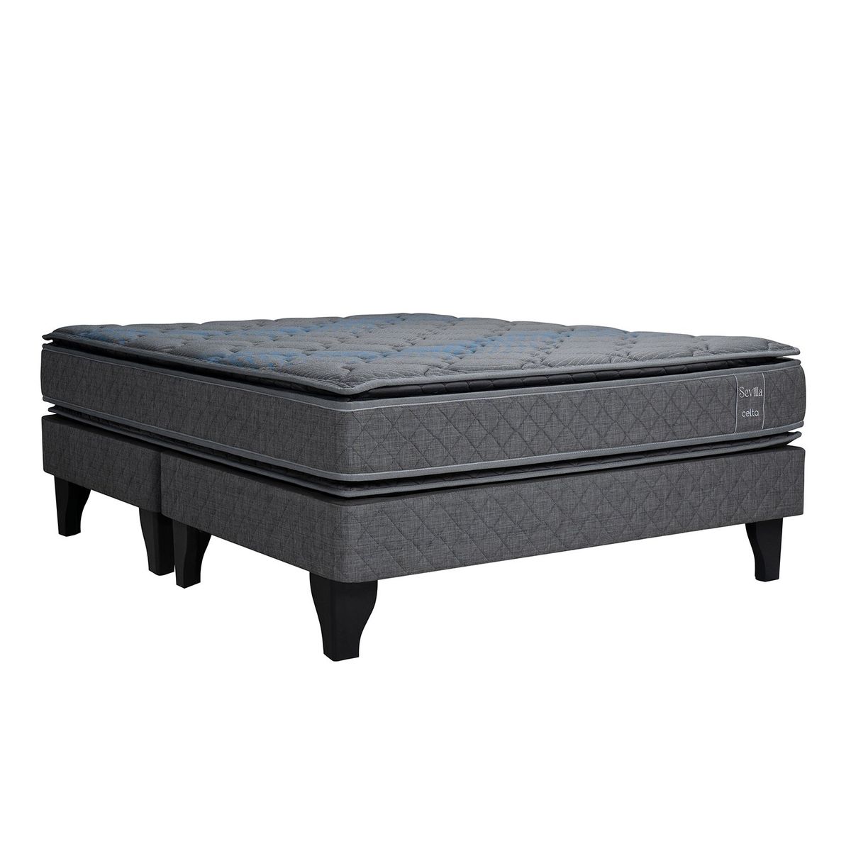 CELTA - Cama Europea Sevilla King X 2.00Mt Base Dividida Celta