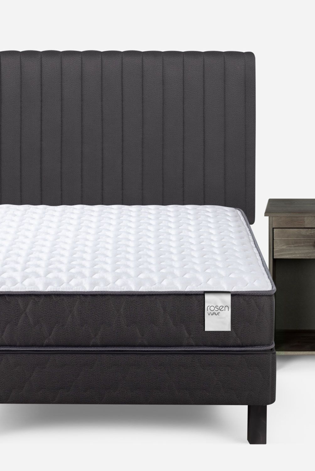 ROSEN - Cama Europea Wave 1 Plaza + Set De Muebles Lucio Grafito Rosen