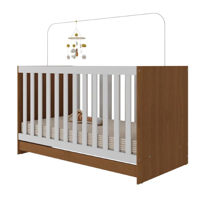 KIDSCOOL Cuna Evolutiva 3 En 1 New Blanca Café Mdp