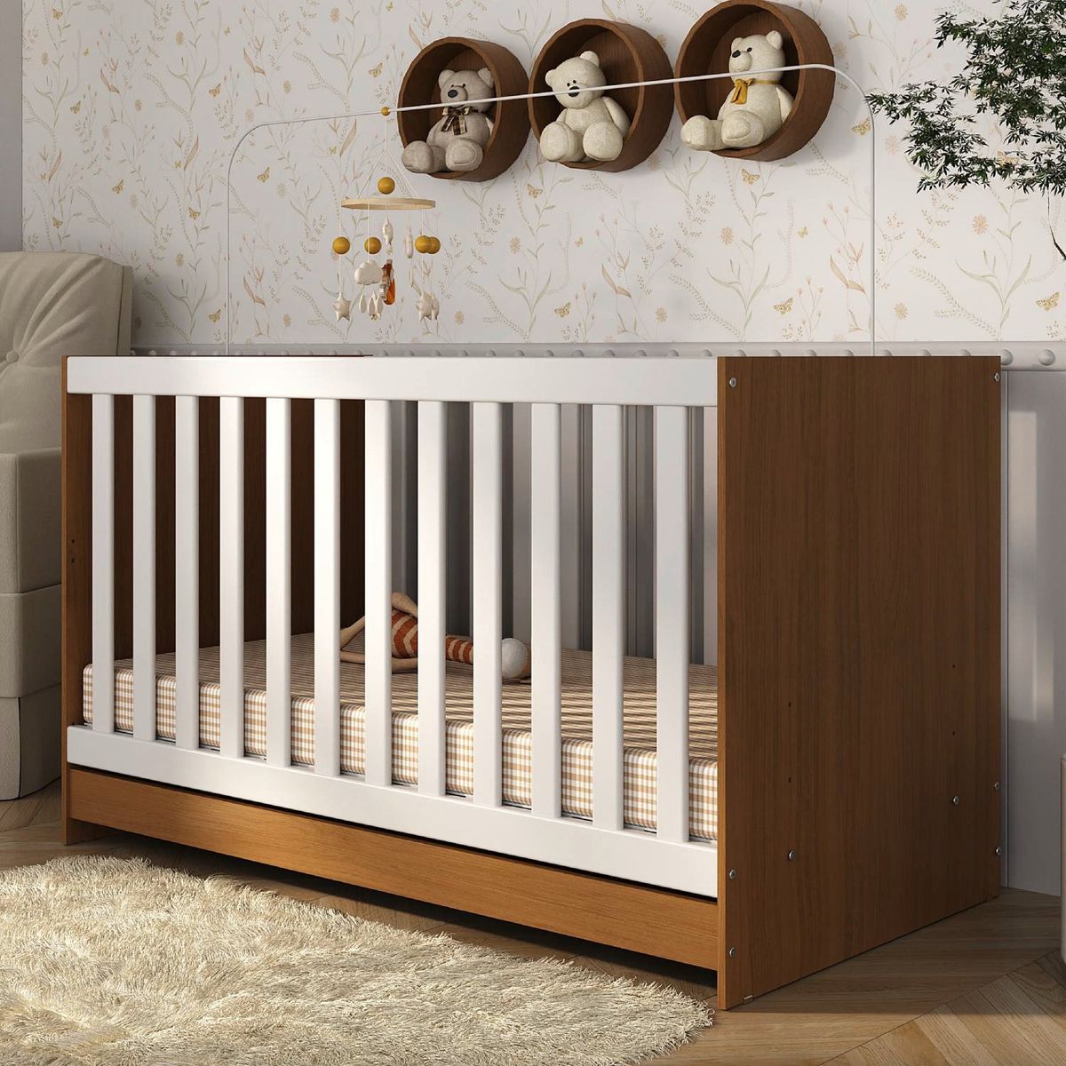 KIDSCOOL - Cuna Evolutiva 3 En 1 New Kidscool Blanca Café Mdp Kidscool