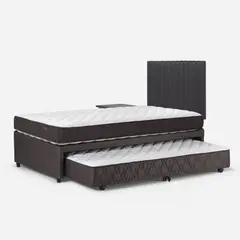 ROSEN - Cama Funcional Ergo T New 1.5 Plaza + Set De Muebles Lucio