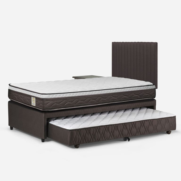 Cama Nido New Style 4 Plus P 1.5 plazas x 2.00 mt + Respaldo + 1 Velador