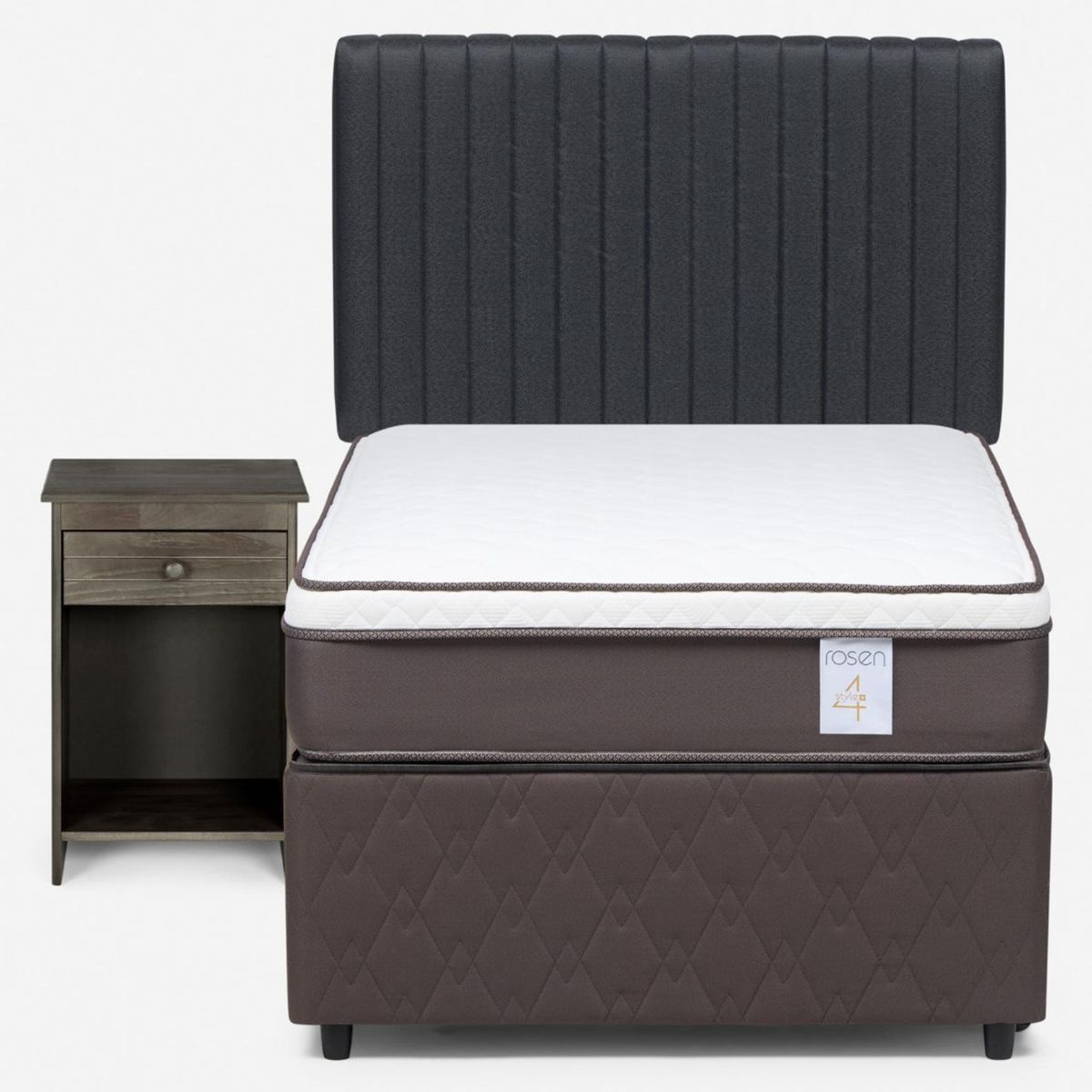 ROSEN - Cama Funcional Ns4 Plus 1.05X2.00 + Set De Muebles Lucio Rosen