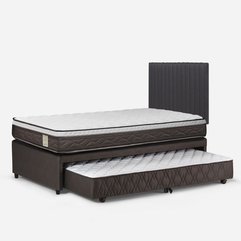 ROSEN - Cama Funcional Ns4 Plus 1.5 Plaza + Respaldo Lucio Rosen