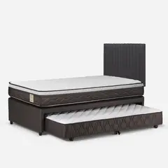 ROSEN - Cama Funcional Ns4 Plus 1.5 Plaza + Respaldo Lucio