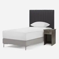 ROSEN - Set Muebles Lucio 1.5 Plaza Grafito
