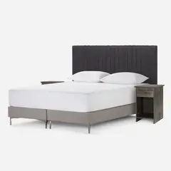 ROSEN - Set Muebles Lucio 2 Plazas Grafito