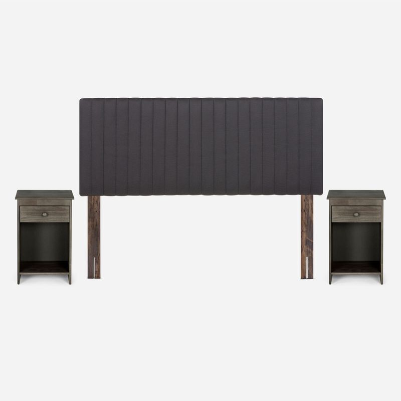 ROSEN - Set Muebles Lucio 2 Plazas Grafito Rosen