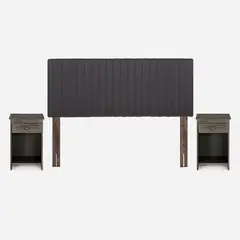 ROSEN - Set Muebles Lucio 2 Plazas Grafito