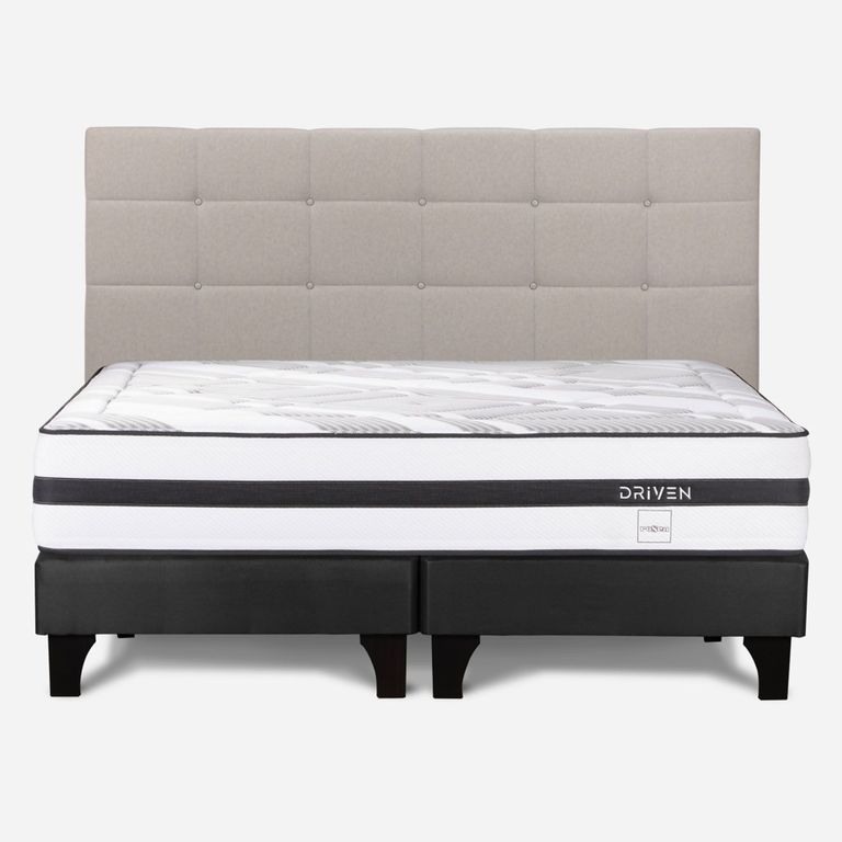 ROSEN Cama Europea Driven Super King x 2.00mt Base Dividida + Respaldo