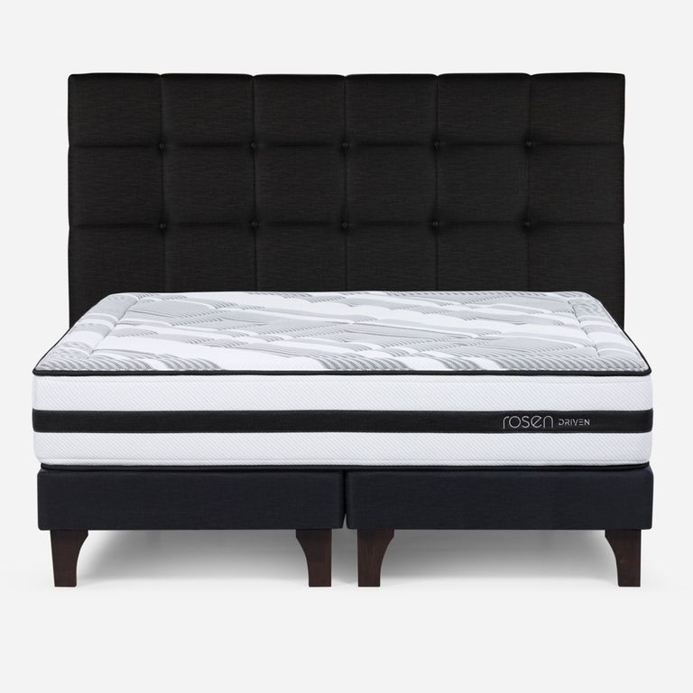 Cama Europea Driven Super King x 2.00mt Base Dividida + Respaldo