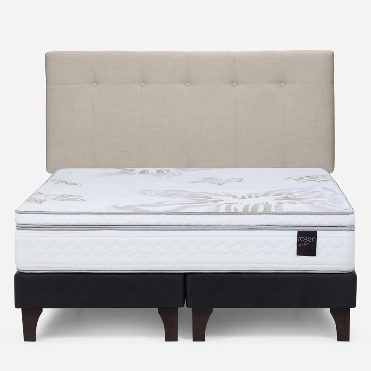 ROSEN - Cama Europea Art 4 2 Plazas + Respaldo Rosen