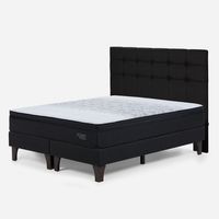 Cama Europea Tempo Super King + Respaldo Issey Grafito