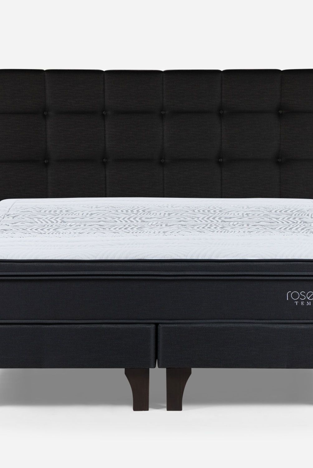 ROSEN - Cama Europea Tempo Super King + Respaldo Issey Grafito Rosen