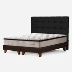 ROSEN - Cama Europea Nest King + Respaldo Issey Grafito