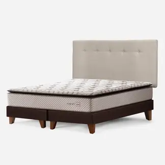 ROSEN - Cama Europea Nest King + Respaldo New Bennet