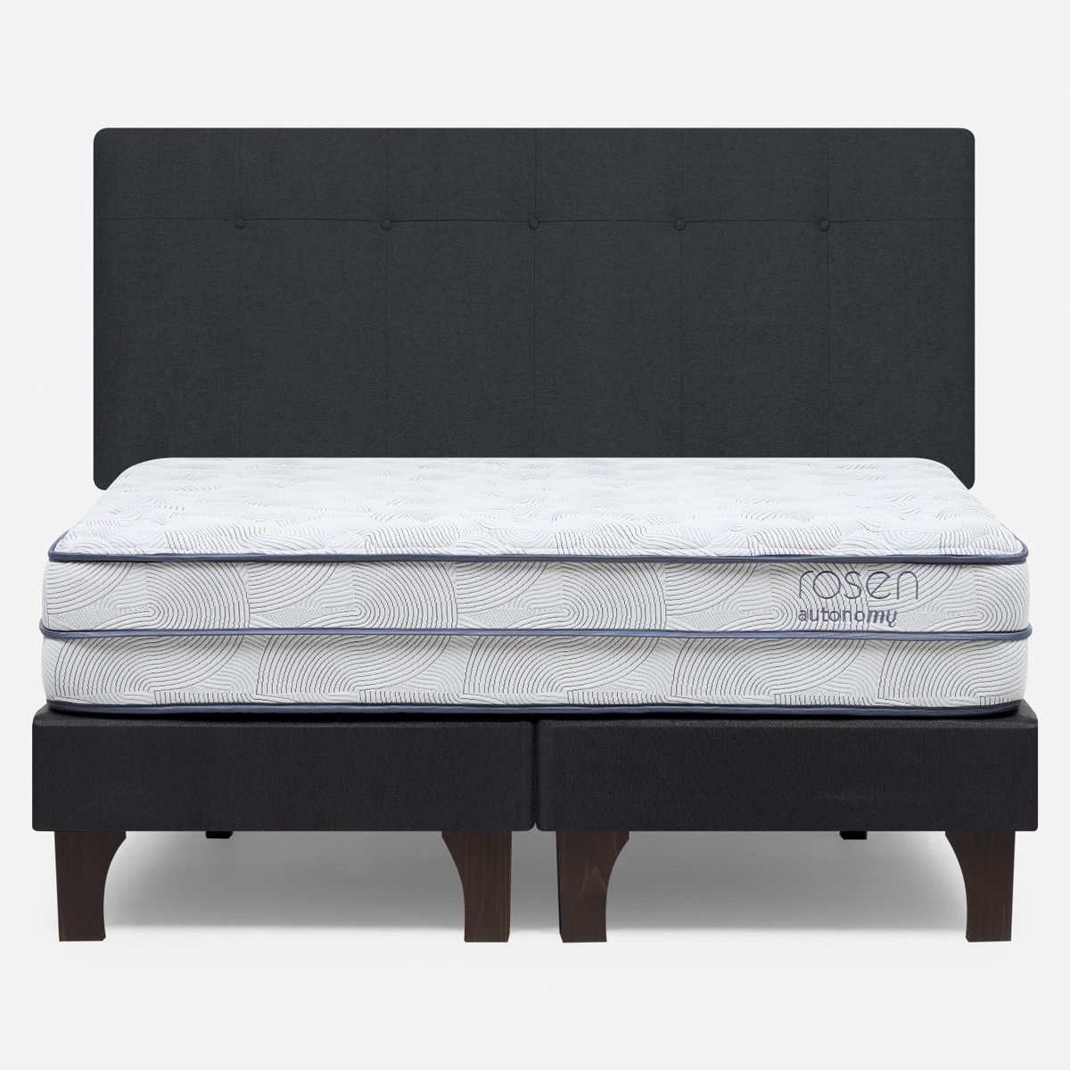 ROSEN - Cama Europea Autonomy Sky 2 Plazas x 2.00mt Base Dividida + Respaldo Rosen