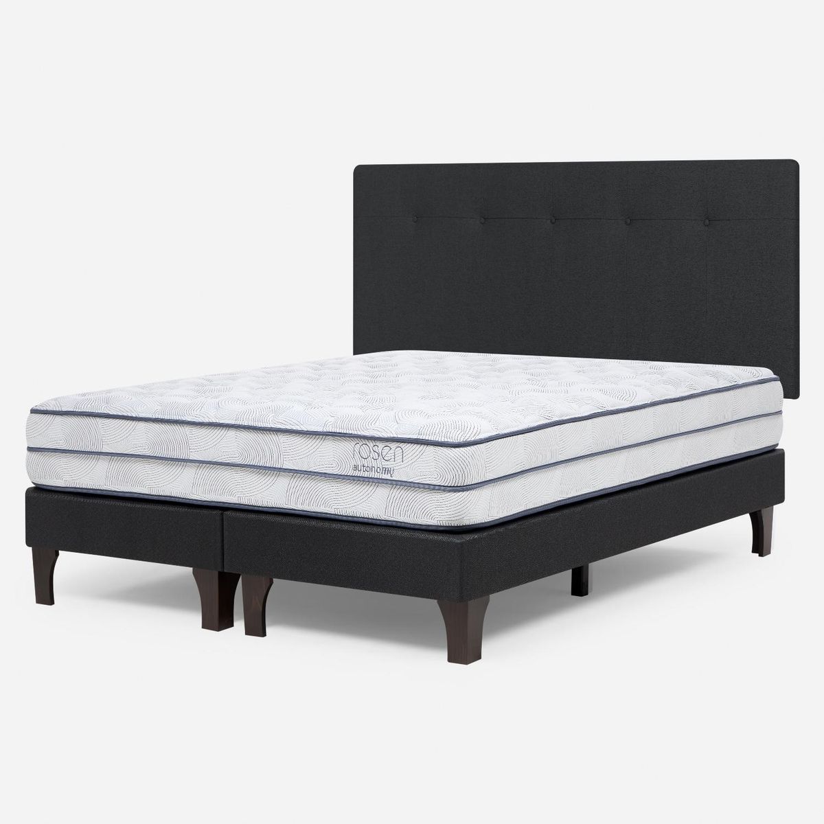 ROSEN - Cama Europea Autonomy Sky 2 Plazas x 2.00mt Base Dividida + Respaldo Rosen